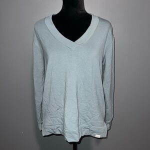 Orvis V-Neck Pullover Sweatshirt Womens Small Green